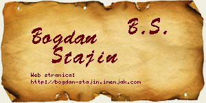 Bogdan Stajin vizit kartica